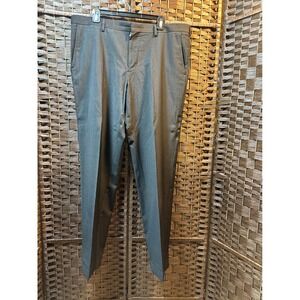 Bonobos‎ Size 38X32 Men's Dress Pants Gray Flat Front Trousers Business Casual